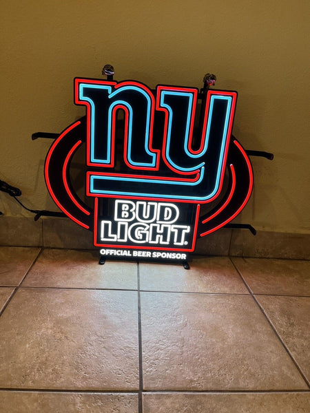 Bud Light New York Giants LED Neon Sign Light Lamp