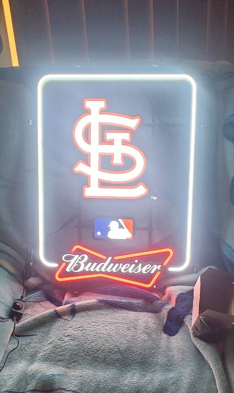 Budweiser St. Louis Cardinals Stadium Beer Bar Neon Light Sign
