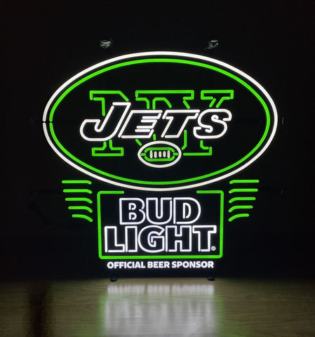 Bud Light New York Jets LED Neon Sign Light Lamp