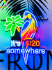 It's 4:20 Somewhere Parrot Beer Light Lamp Neon Sign with HD Vivid Printing Technology