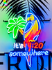 It's 4:20 Somewhere Parrot Beer Light Lamp Neon Sign with HD Vivid Printing Technology