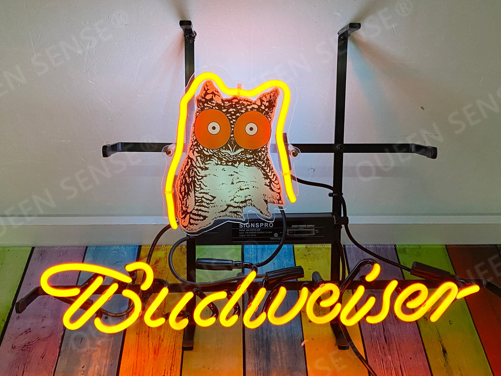 Budweiser Hooters Owl Neon Sign Light Lamp neonsign.us