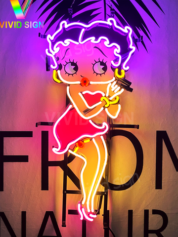 Betty Boop Light Lamp Neon Sign with HD Vivid Printing Technology