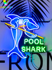 Pool Shark Billiards Game Room Light Lamp Neon Sign with HD Vivid Printing Technology