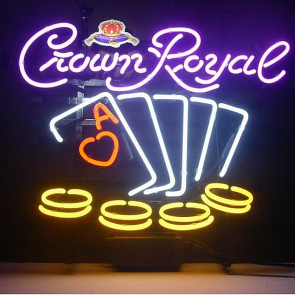 Crown Royal Poker Neon Sign Light Lamp