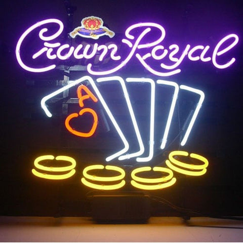 Crown Royal Poker Neon Sign Light Lamp