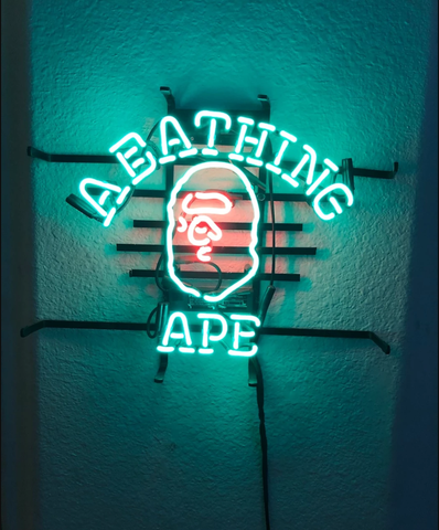A Bathing Ape Logo Neon Sign Light Lamp