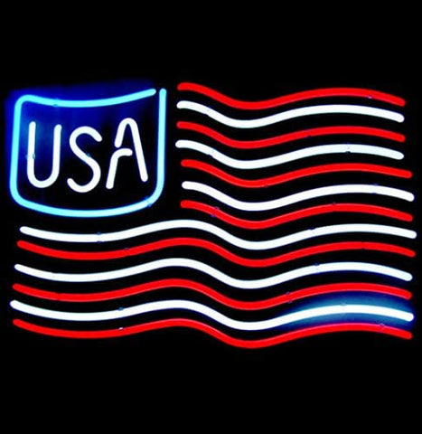 American USA Flag US Neon Sign Light Lamp