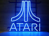 Blue Atari Arcade Game Room Vintage Neon Sign Light Lamp