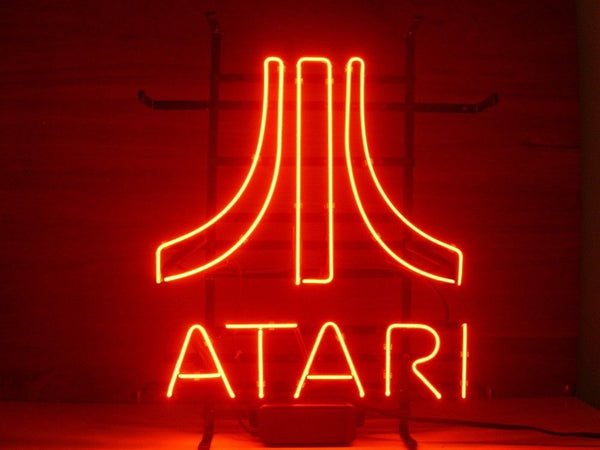 Red Atari Arcade Game Room Vintage Neon Sign Light Lamp