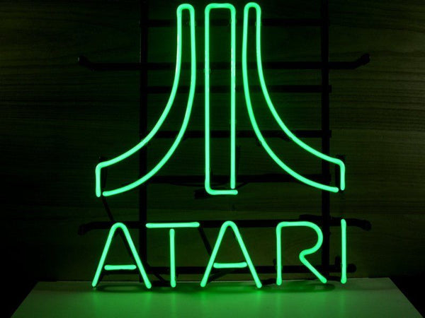 Green Atari Arcade Game Room Vintage Neon Sign Light Lamp