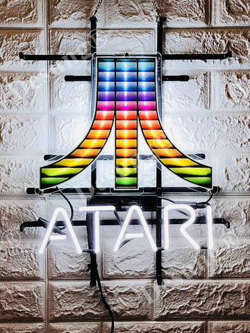Atari Arcade Video Game Room Lamp Light Neon Sign with HD Vivid Printing Technology