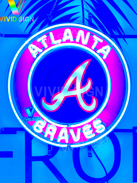 Atlanta Braves HD Vivid Neon Sign Light Lamp