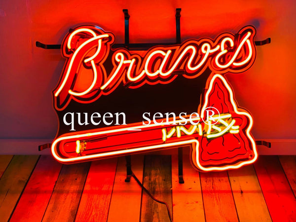 Atlanta Braves Logo HD Vivid Neon Sign Light Lamp
