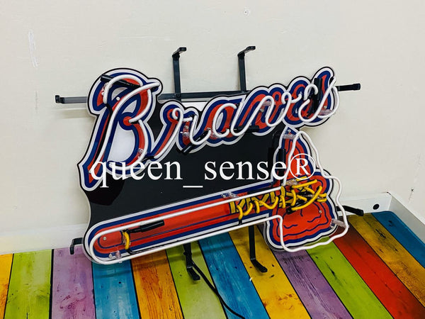 Atlanta Braves Logo HD Vivid Neon Sign Light Lamp