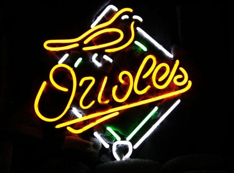 Baltimore Orioles Logo Bar Neon Light Sign Lamp