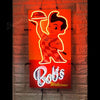 Desung Big Bob's Restaurant (Business - Restaurant) vivid neon sign, front view, turned on