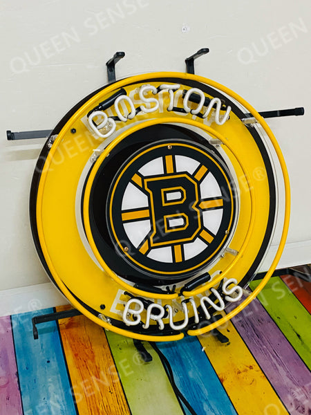 Boston Bruins Logo HD Vivid Neon Sign Lamp Light