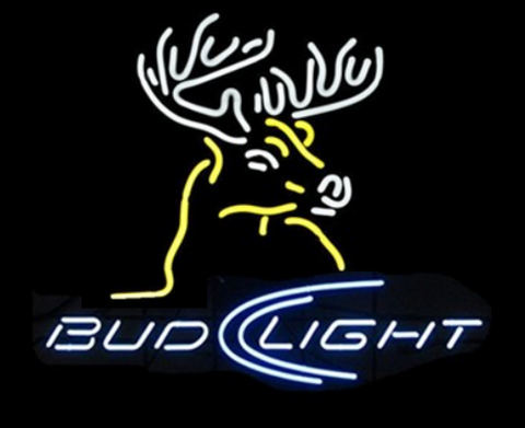 Bud Light Deer Neon Sign Light Lamp