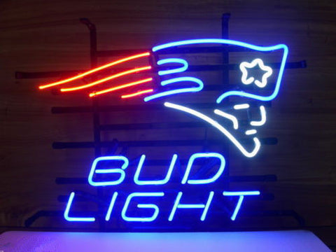 New England Patriots Bud Light Neon Sign Light Lamp