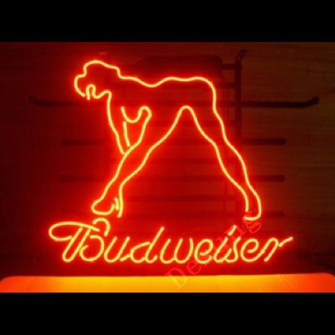 Budweiser Girl alcohol beer bar Neon Sign