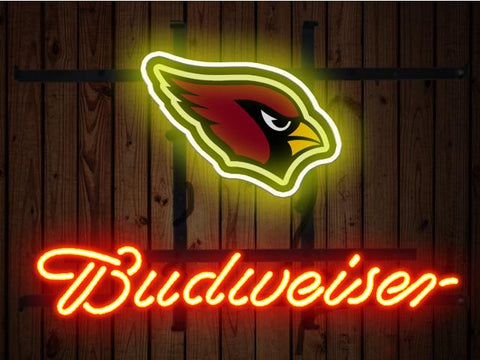 Budweiser Arizona Cardinals Logo Neon Sign Light Lamp