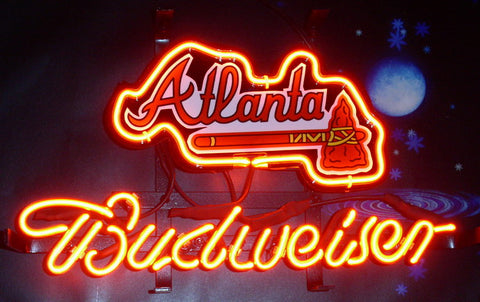 Budweiser Atlanta Braves Neon Sign Light Lamp