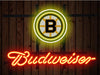 Budweiser Boston Bruins Logo Neon Sign Light Lamp