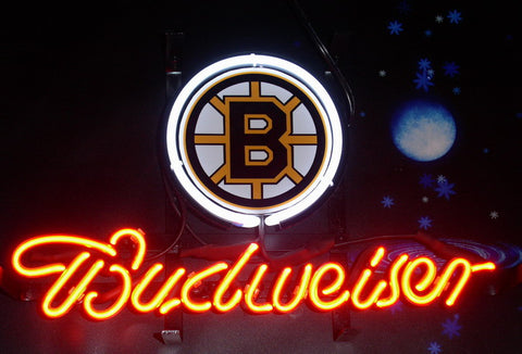 Budweiser Boston Bruins Neon Sign Light Lamp