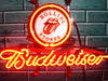 Budweiser Bud Light Rolling Stones Neon Sign Light Lamp