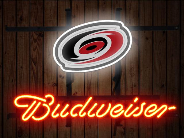 Budweiser Carolina Hurricanes Logo Neon Sign Light Lamp