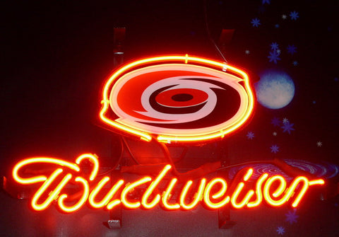 Budweiser Carolina Hurricanes Neon Sign Light Lamp