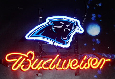 Budweiser Carolina Panthers Neon Sign Light Lamp