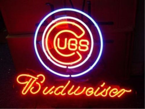 Budweiser Chicago Cubs Beer Bud Light Neon Sign Light Lamp