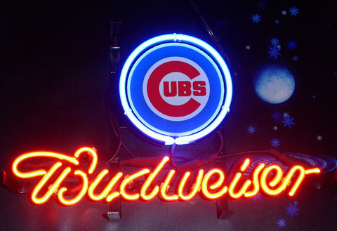 Budweiser Chicago Cubs Neon Sign Light Lamp