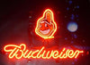Budweiser Cleveland Indians Chief Wahoo Neon Sign Light Lamp
