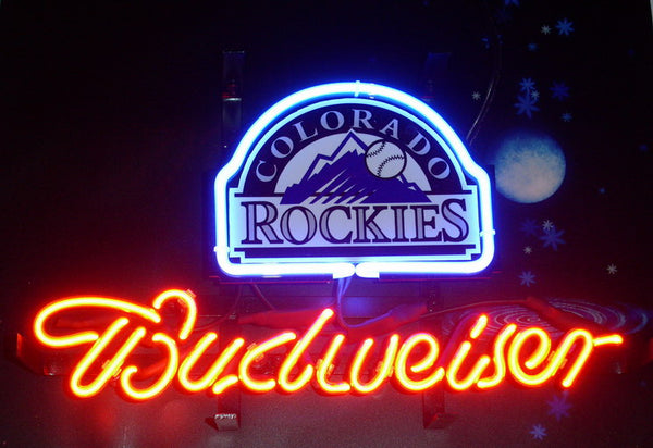 Budweiser Colorado Rockies Neon Sign Light Lamp