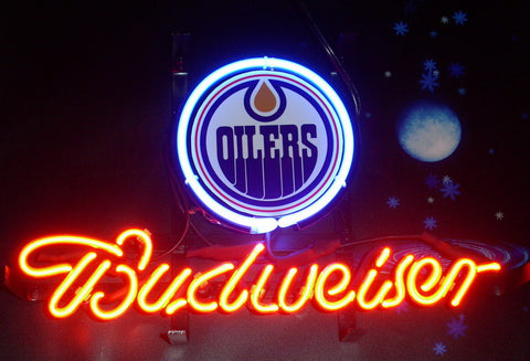 Budweiser Edmonton Oilers Neon Sign Light Lamp