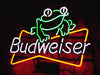 Budweiser Frog Bowtie Bow Tie Beer Neon Sign Light Lamp