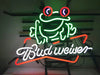 Budweiser Frog Bowtie Bow Tie Neon Sign Light Lamp