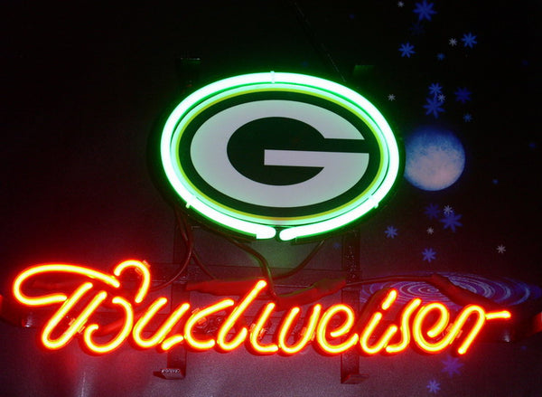 Budweiser Green Bay Packers Neon Sign Light Lamp