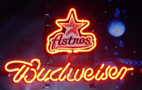 Budweiser Houston Astros Neon Sign Light Lamp
