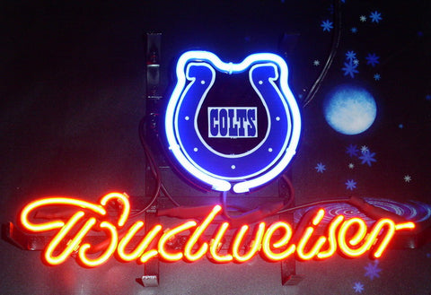 Budweiser Indianapolis Colts Neon Sign Light Lamp