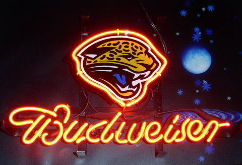 Budweiser Jacksonville Jaguars Neon Sign Light Lamp