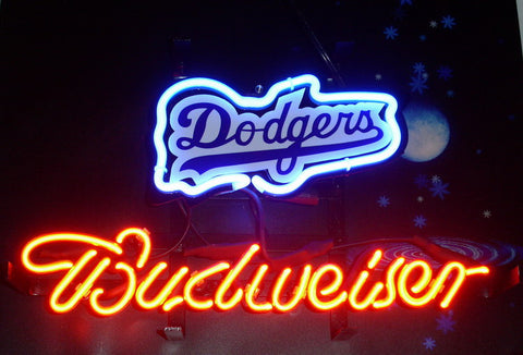 Budweiser Los Angeles Dodgers Neon Sign Light Lamp
