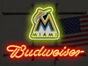 Budweiser Miami Marlins Logo Neon Sign Light Lamp