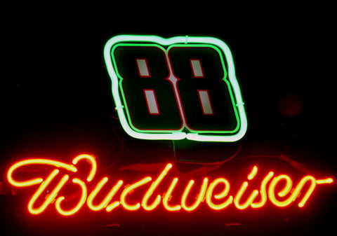 Budweiser Nascar Racing Car #88 Beer Neon Sign Light Lamp