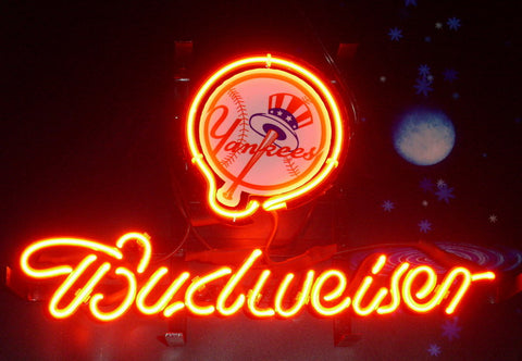 Budweiser New York Yankees Neon Sign Light Lamp