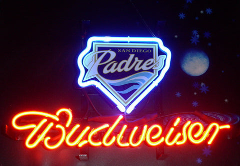 Budweiser San Diego Padres Neon Sign Light Lamp