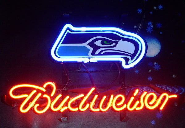 Budweiser Seattle Seahawks Neon Sign Light Lamp